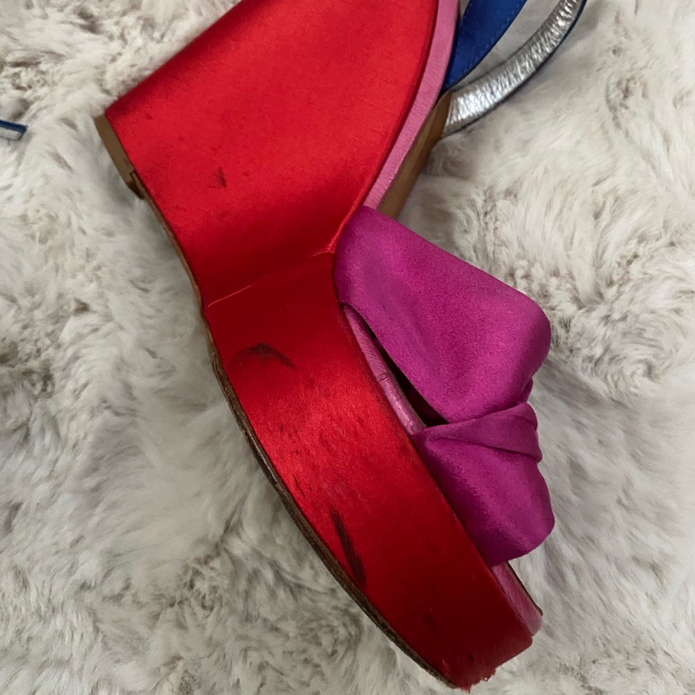 Giuseppe Zanotti Design Satin Multi color Wedges - Picture 11 of 12
